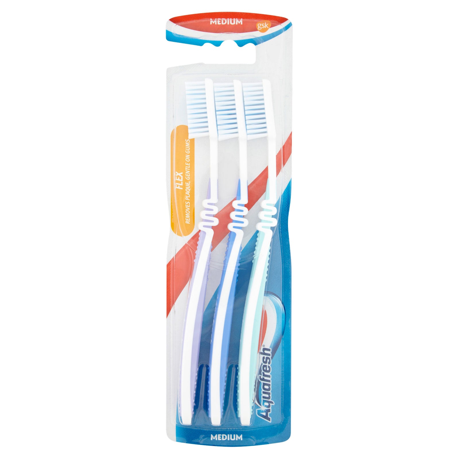 Aquafresh 3 Toothbrushes Flex Medium | High Quality Tissue Product Online - Product Image Aquafresh 3 Toothbrushes Flex Medium | High Quality Tissue Product Online - Product Image